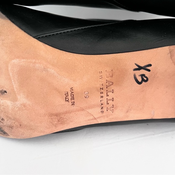 BALLY SWITZERLAND ALANNA 55 BLACK CALF LEATHER ANKLE BOOTIES SZ 39 - Picture 14 of 16